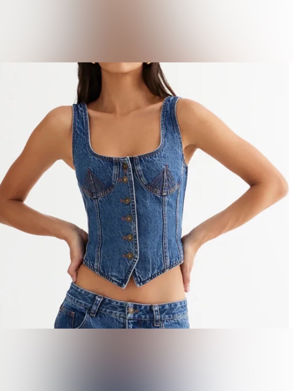 Lioness After Hours Denim Corset Top